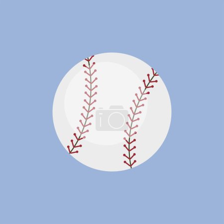Illustration for Leather baseball ball.Vector illustration. Decoration for greeting cards, posters, patches, prints for clothes, emblems - Royalty Free Image
