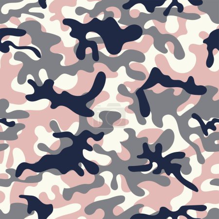 Illustration for Camouflage seamless pattern.Texture military camouflage seamless pattern. Abstract army and hunting masking ornament. - Royalty Free Image