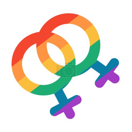 Ilustración de Arco iris. Símbolo de la comunidad del orgullo LGBT. Arco iris LGBT y corazón aislado sobre fondo blanco. - Imagen libre de derechos