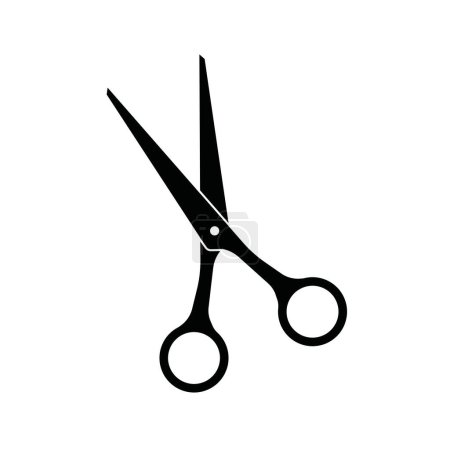 Illustration for Scissors icon, logo, isolated on white background. Vector illustration. - Royalty Free Image