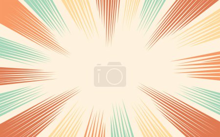 Illustration for Retro groovy background. Colorful 60s and 70s style vector illustration design - Royalty Free Image