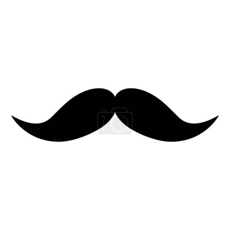 Téléchargez les illustrations : Icône vectorielle de moustache. Illustration simple de l'icône vectorielle moustache guidon pour le web. - en licence libre de droit
