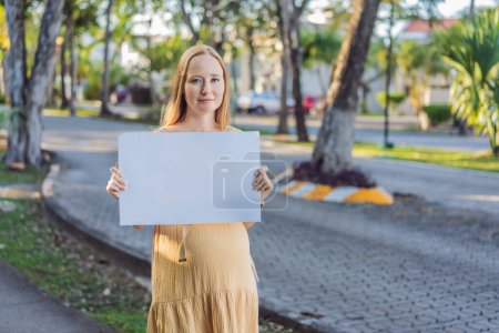 pregnant woman takes a stand for the rights of pregnant women, engaging in a solo picket to advocate for awareness, support, and the empowerment of expectant mothers.