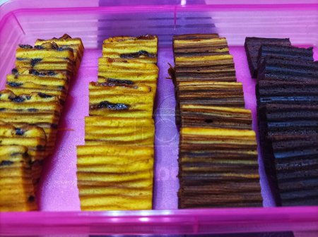 various kinds of delicious layered cakes