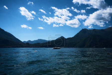           a view of Lake Como from water level                     