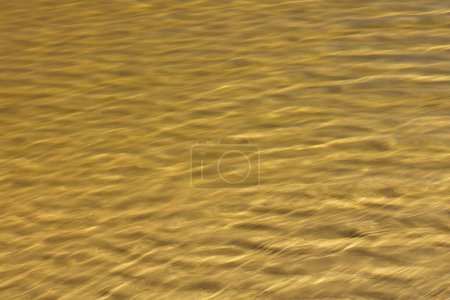 Intentional camera movement (ICM) of lake bottom with patterns of waves from sunlight in spring, Pijnne, Finland.