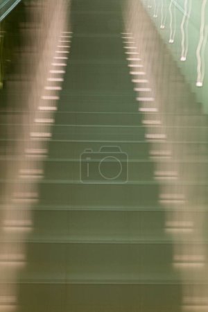 Photo for ICM abstract of stairs inside with lights. - Royalty Free Image