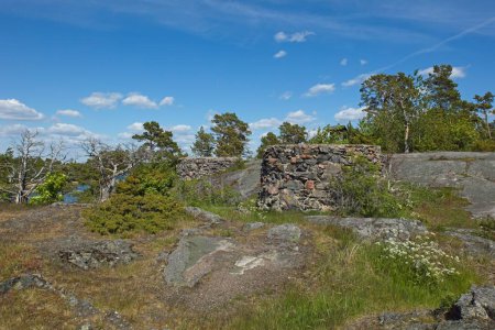 Photo for Remains of WW2 coastal battery position in summer, Hanko, Finland. - Royalty Free Image