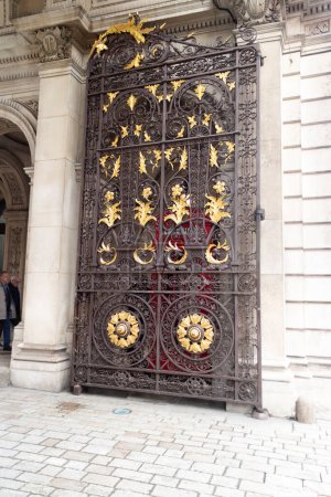Photo for The gate of Burlington House in London. This is the entrance to the building which houses many royal societies - Royalty Free Image