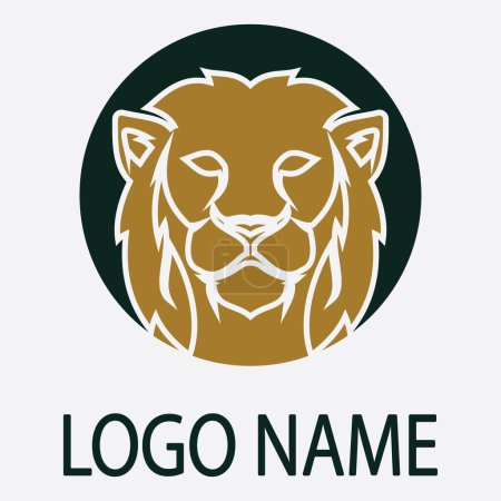 Ilustración de León Logo Plantilla vector icono ilustración diseño - Imagen libre de derechos