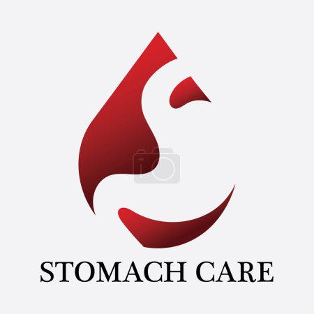 Illustration for Stomach care and health logo illustration - Royalty Free Image
