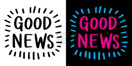 Good News Hard Lettering Vector Typography With Handwritten Calligraphy Text