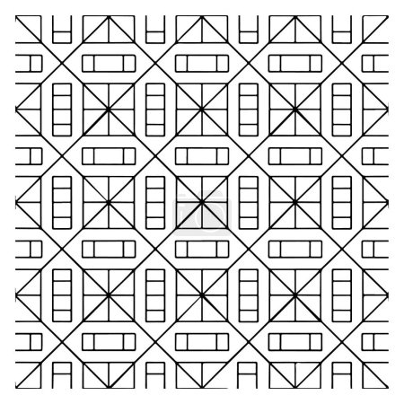Diseño de vectores de patrón de cuadrícula cuadrada sobre fondo blanco ilustración