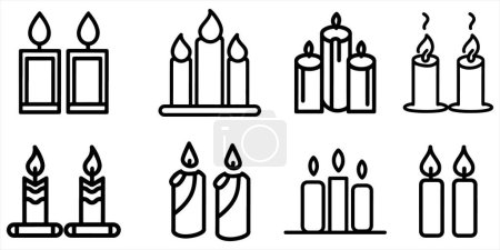 Kerzen Kerzenständer Vektor auf weißem Hintergrund