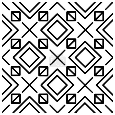 Photo for Geometric Vector Seamless Pattern On White Background - Royalty Free Image