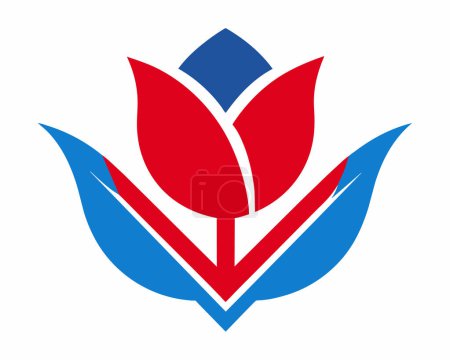 Photo for A Logo That Contains A Tulip Figure Vector illustration - Royalty Free Image