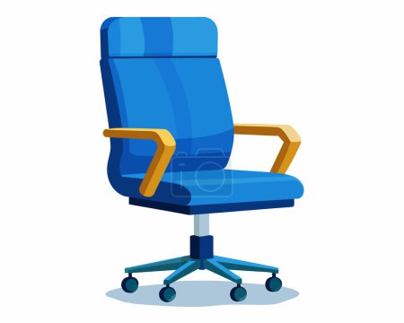 Téléchargez les illustrations : Chaise de bureau confortable Illustration vectorielle - en licence libre de droit