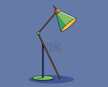 Colorful cartoon floor lamp light icon vector
