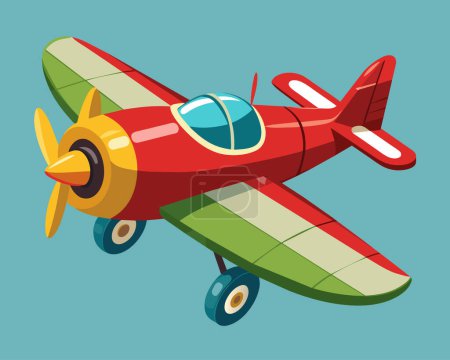 Toy Airplane Vektor Illustration auf weißem Hintergrund