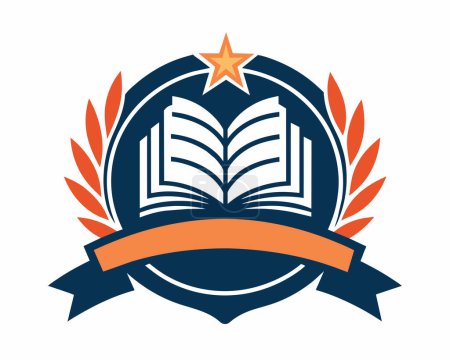 Ilustración de Logo Libro Conocimiento Académico Simple Vector Ilustración - Imagen libre de derechos