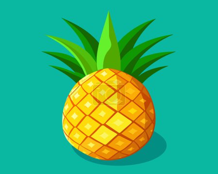 Illustration for Pineapple on a white background Vector illustration - Royalty Free Image