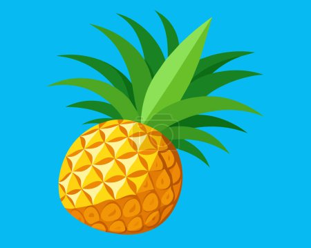 Illustration for Pineapple on a white background Vector illustration - Royalty Free Image