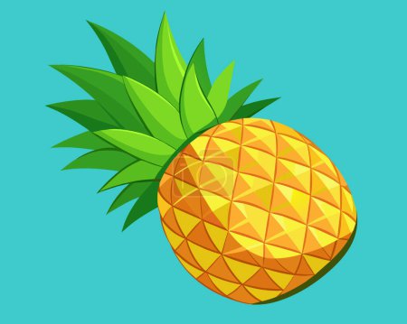 Photo for Pineapple on a white background Vector illustration - Royalty Free Image