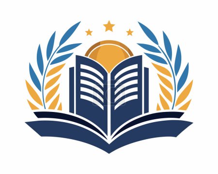 Ilustración de Logo Libro Conocimiento Académico Simple Vector Ilustración - Imagen libre de derechos