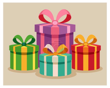 Photo for Big pile of colorful wrapped gift boxes stock illustration - Royalty Free Image