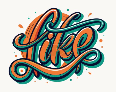Like Vector Typography With Handwritten Calligraphy Texte
