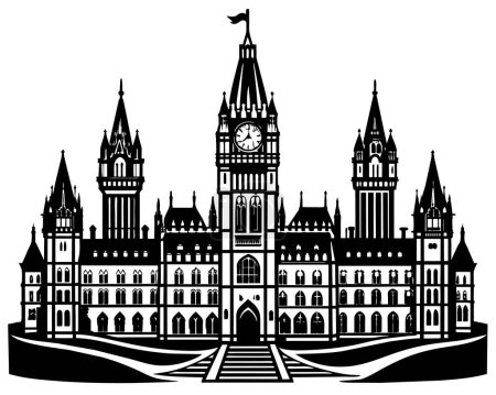 Illustration for New City Hall Stock Vector Design On White Background illustration - Royalty Free Image