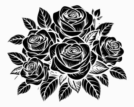 Photo for Beautiful Roses Flower Vector Design On White Background illustration - Royalty Free Image
