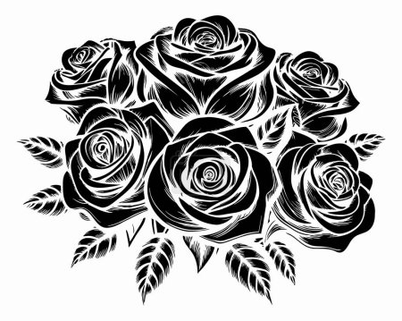 Photo for Beautiful Roses Flower Vector Design On White Background illustration - Royalty Free Image