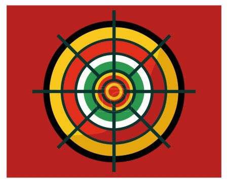 Target Arrows Vector Design auf weißem Hintergrund Illustration