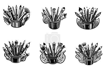 Photo for Brushes makeup vector Illustration - Royalty Free Image