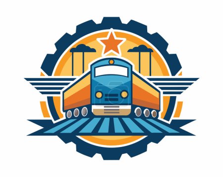 Train vector logo illustration