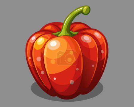 Illustration for Fresh pepper vegetables vector illustrator - Royalty Free Image