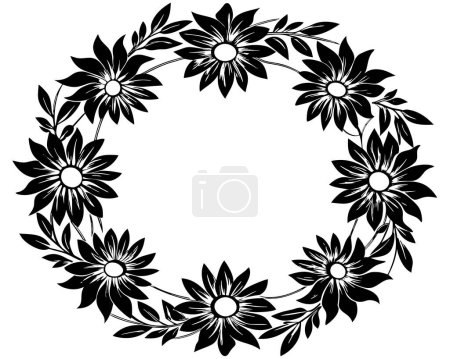 Illustration for Frame of flowers Vector illustration - Royalty Free Image
