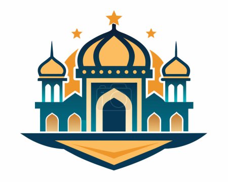 Logos muslimischer Moscheen Icon Vector Illustration