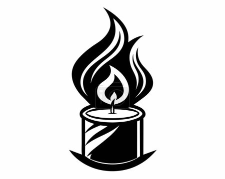 Candle vector icon illustration
