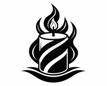 Candle vector icon illustration