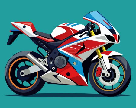 Racing cafe superbike vector illustration