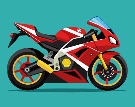 Renncafé Superbike Vektor Illustration