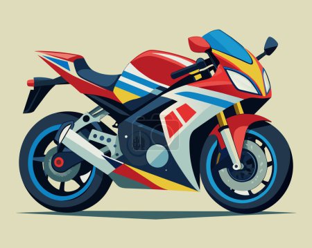 Renncafé Superbike Vektor Illustration