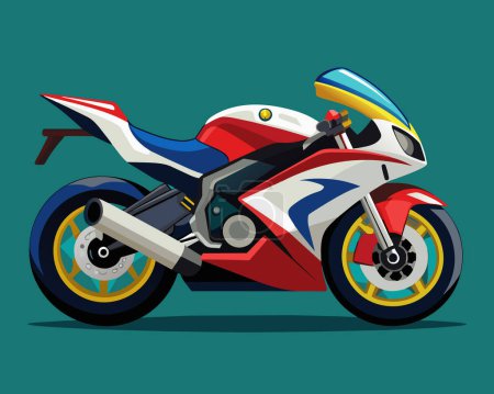 Racing cafe superbike vector illustration