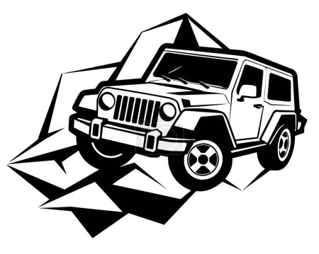 Jeep Car skizziert Vector