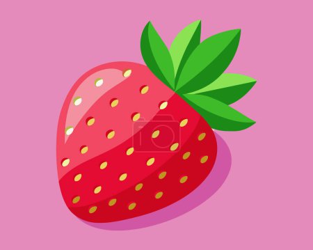 Strawberry fruit vector icon