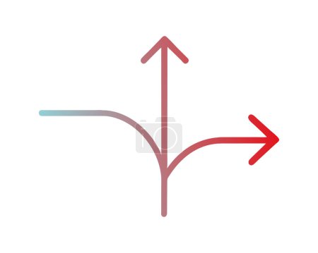 Arrow color icon vector illustration