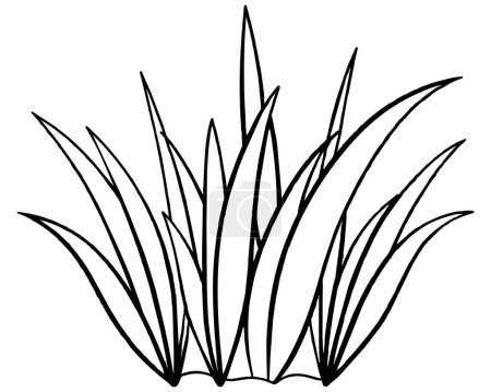 Un montón de ilustración vector de hierba