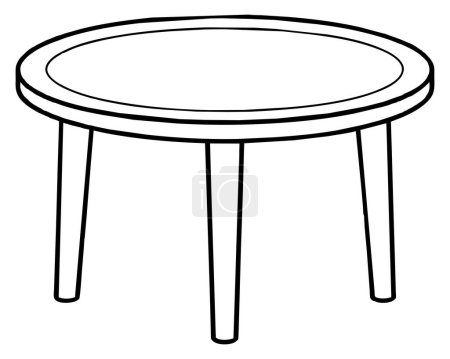 Téléchargez les illustrations : Illustrateur vectoriel de table basse en bois - en licence libre de droit